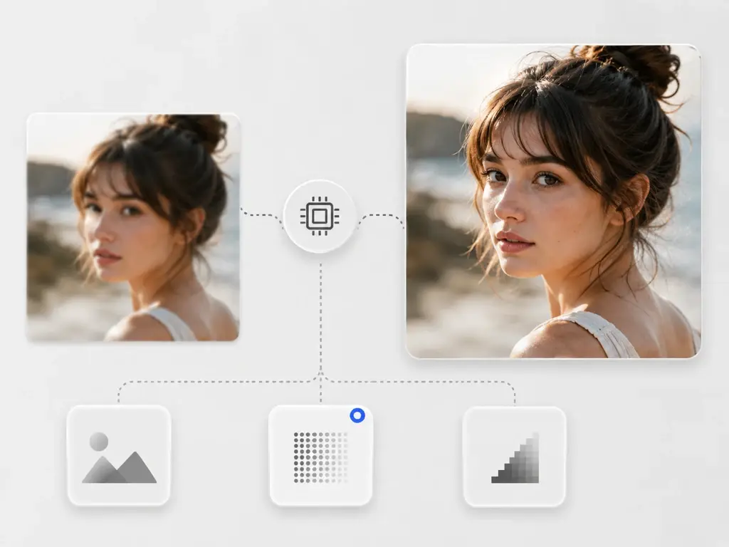 Panel showing auto detected portrait model with manual model and use case selectors beside it