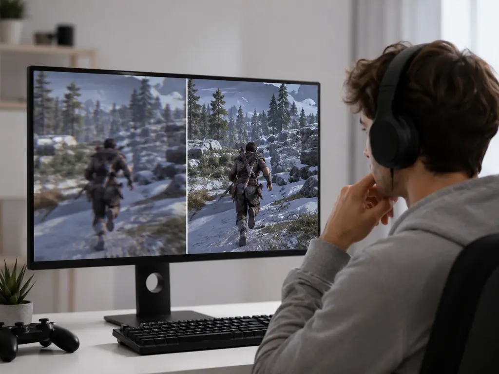 A streamer previewing a sharpened 60fps highlight clip before reposting it